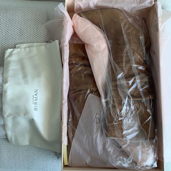 Alexandre Birman Lucy Suede Scrunch Boots Walnut Camel Brown - Picture 8 of 11